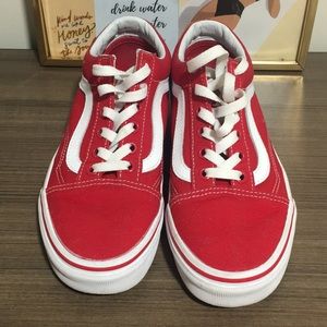 Red vans old skool
